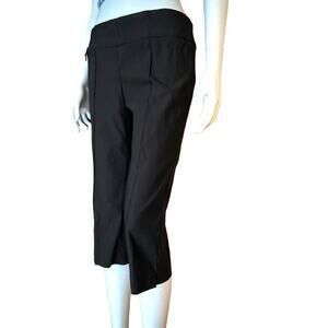LISETTE L MONTREAL Black Stretch Capri Pants sz 6